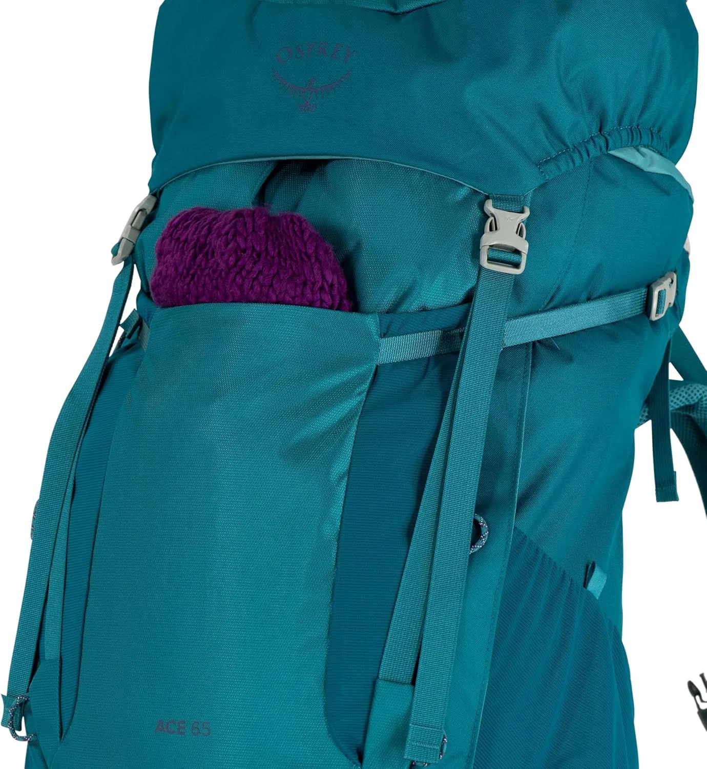 Osprey Ace 65L Kids' Backpacking Backpack, Green Canopy
