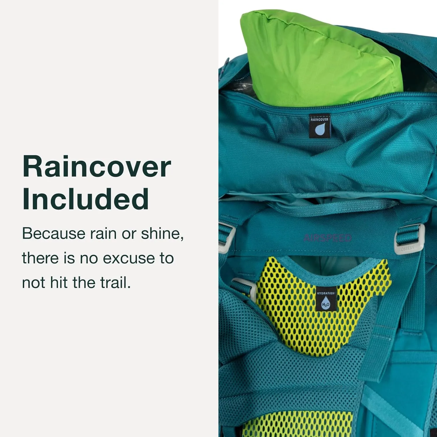 Osprey Ace 65L Kids' Backpacking Backpack, Green Canopy