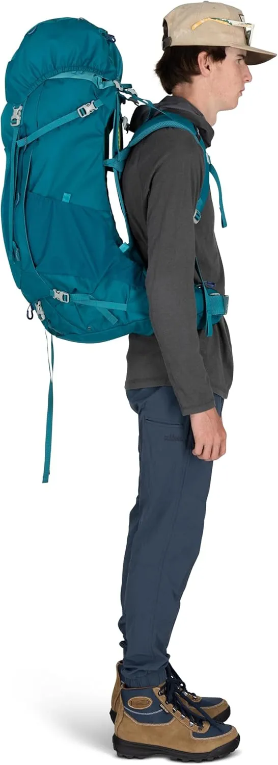 Osprey Ace 65L Kids' Backpacking Backpack, Green Canopy