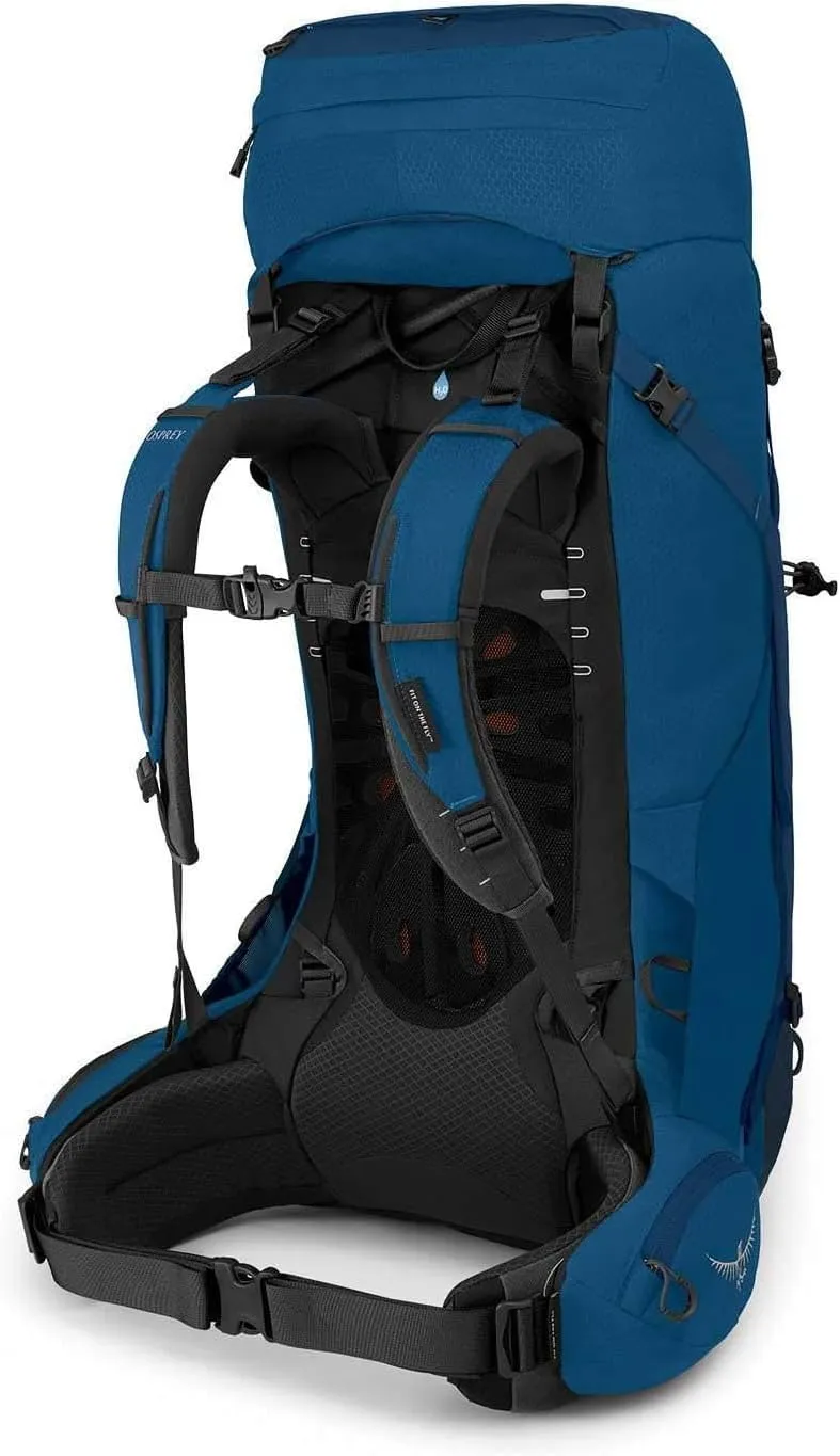Osprey Aether 55L Men's Backpacking Backpack, Deep Water Blue, S/M