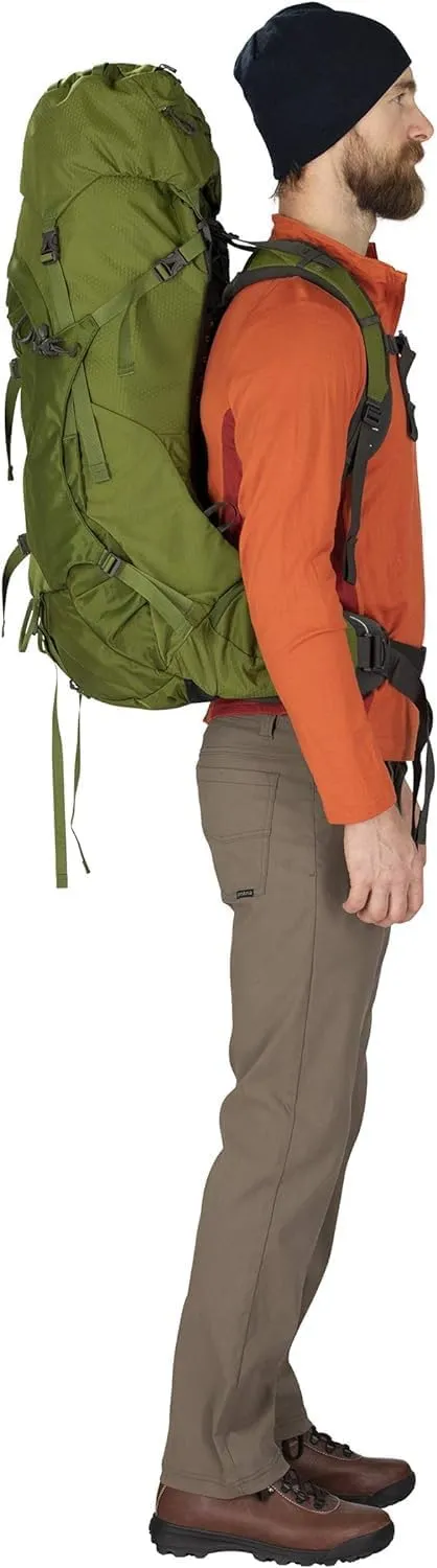 Osprey Aether 55L Men's Backpacking Backpack, Deep Water Blue, S/M