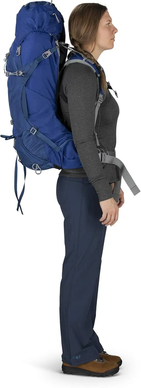 Osprey Ariel 65L Women's Backpacking Backpack, Ceramic Blue, WM/L