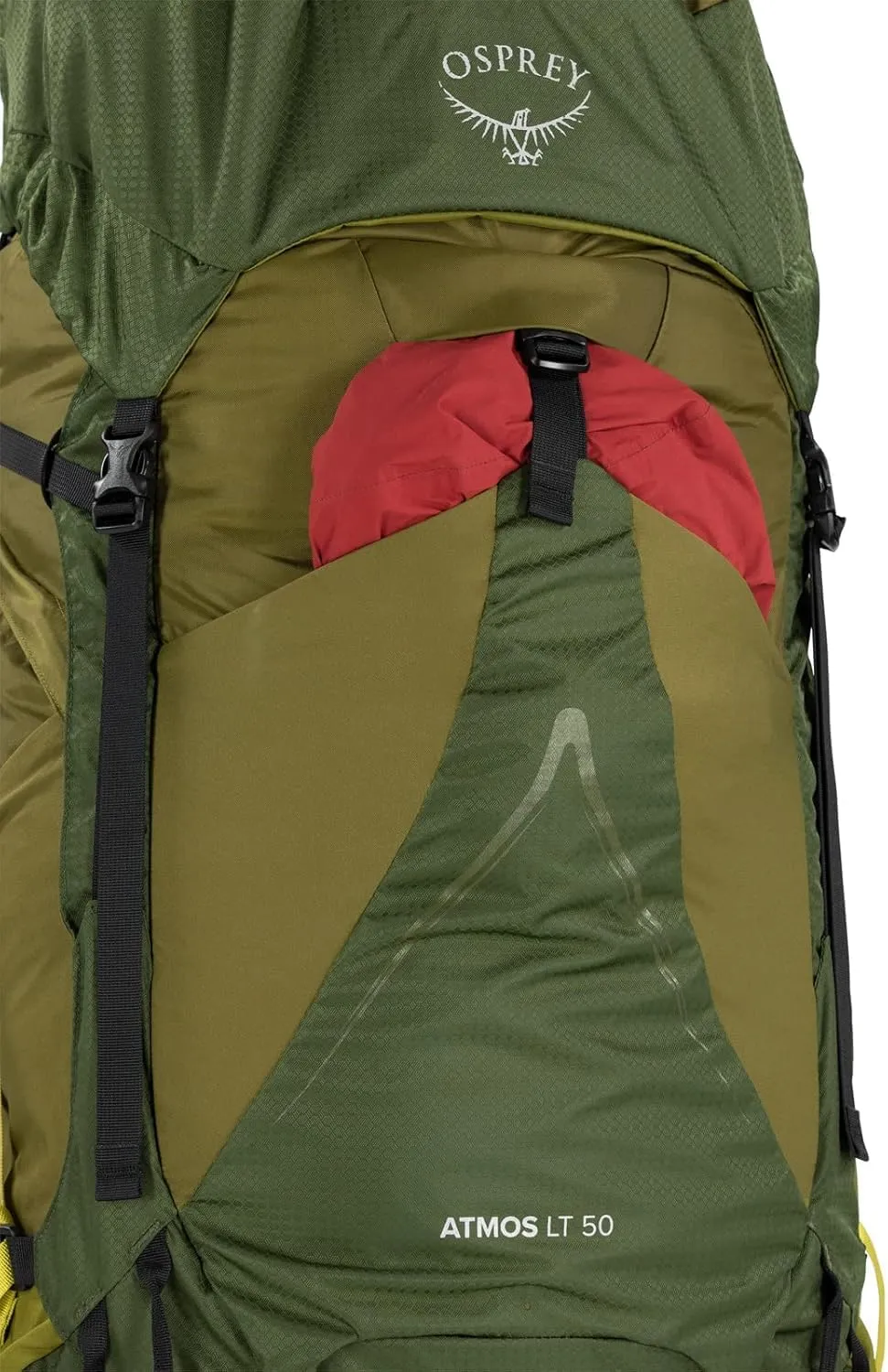 Osprey Atmos AG LT 50L Men's Backpacking Backpack, Scenic Valley/Green Peppercorn, S/M