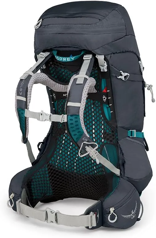 Osprey Aura AG 50L Women's Backpacking Backpack, Vestal Grey, X-Small