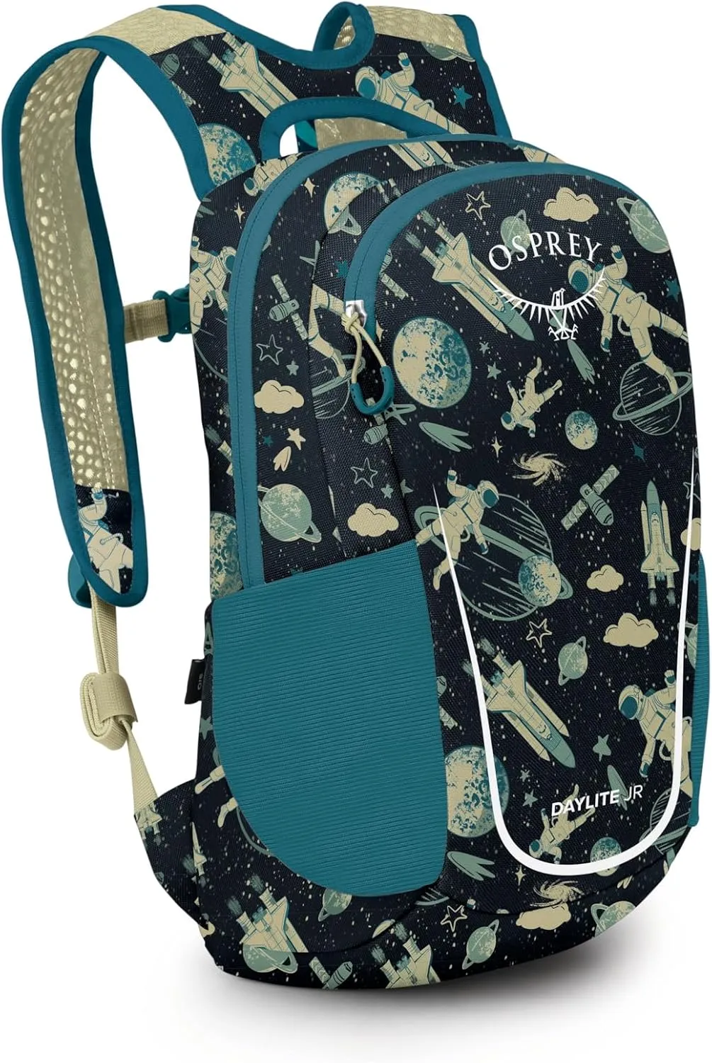 Osprey Daylite Jr. Kids' Commuter Backpack, Space Travel Print/Antique Blue