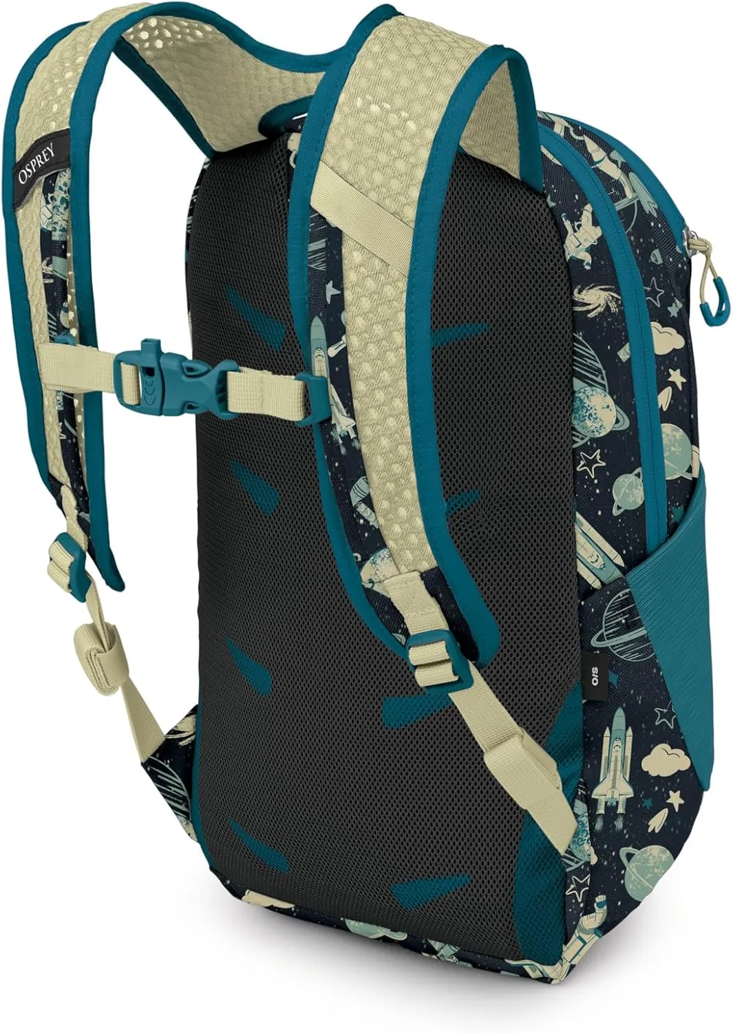 Osprey Daylite Jr. Kids' Commuter Backpack, Space Travel Print/Antique Blue
