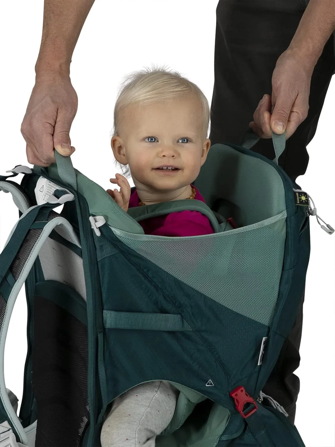Osprey Poco LT Lightweight Child Carrier and Backpack for Travel, Deep Teal, Minimum load: 23.8lbs - Maximum load: 48.5lbs