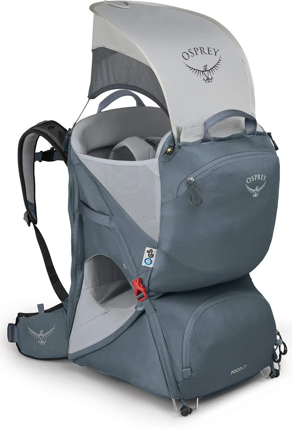 Osprey Poco LT Lightweight Child Carrier and Backpack for Travel, Deep Teal, Minimum load: 23.8lbs - Maximum load: 48.5lbs