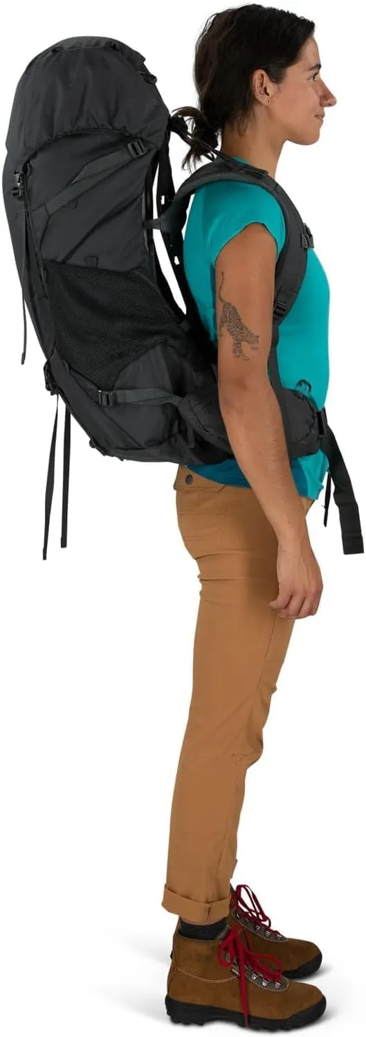 Osprey Renn 50L Women's Backpacking Backpack, Dark Charcoal/Gray Wolf
