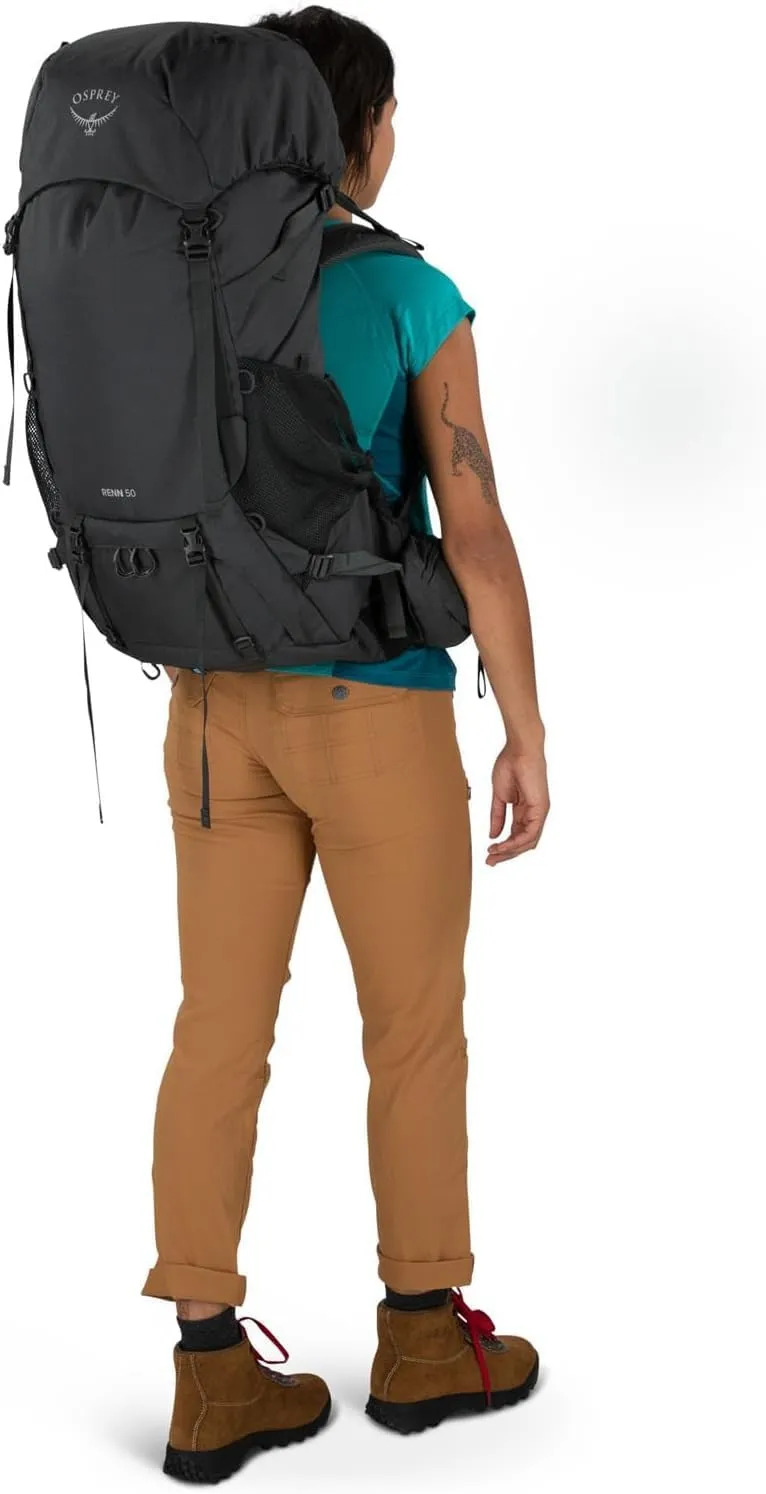 Osprey Renn 50L Women's Backpacking Backpack, Dark Charcoal/Gray Wolf