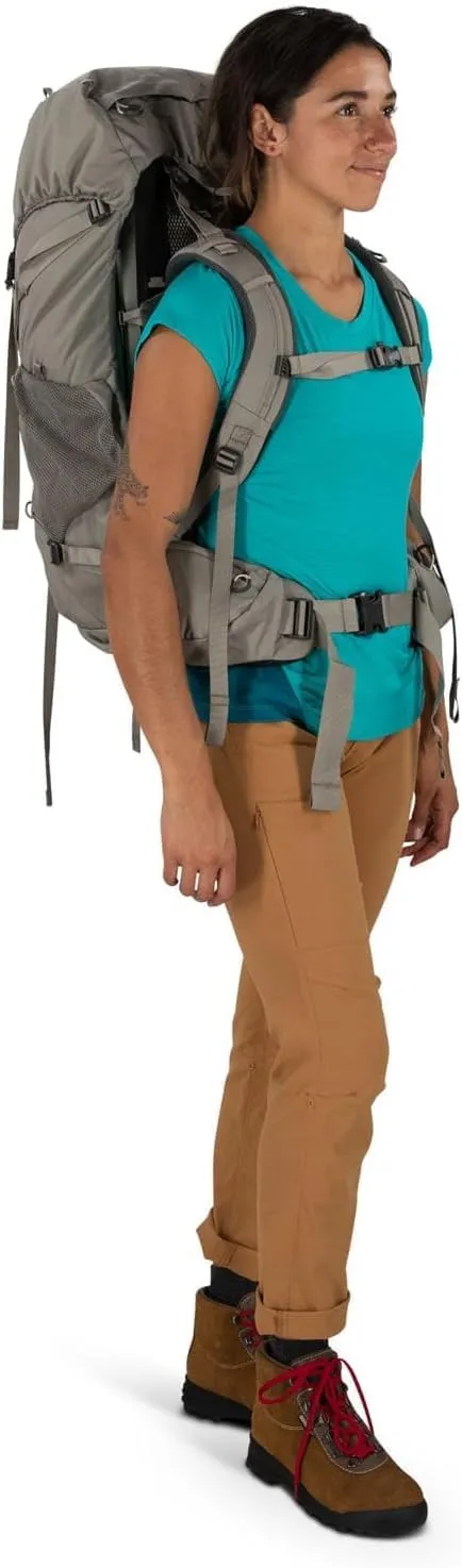 Osprey Renn 50L Women's Backpacking Backpack, Pediment Grey/Linen Tan