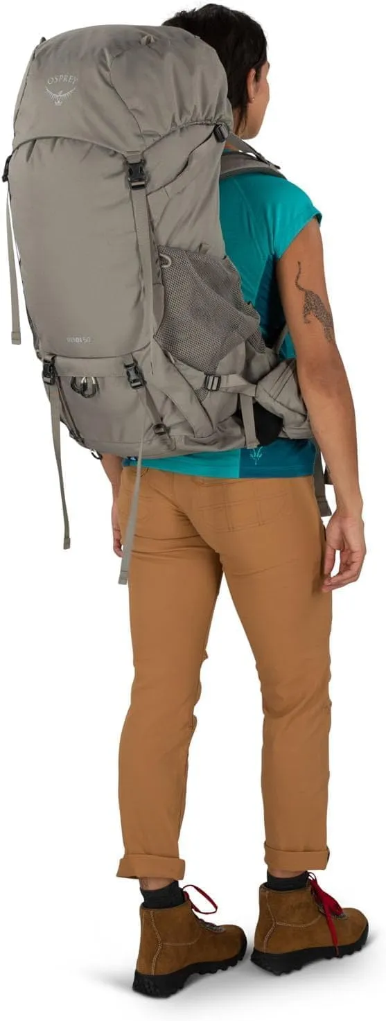 Osprey Renn 50L Women's Backpacking Backpack, Pediment Grey/Linen Tan
