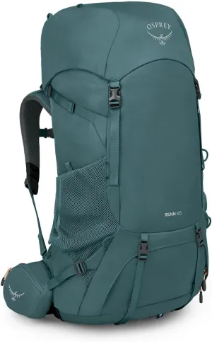 Osprey Renn 65L Women's Backpacking Backpack, Cascade Blue/Melon Orange, Extended Fit