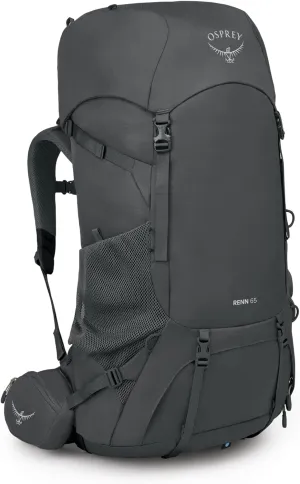 Osprey Renn 65L Women's Backpacking Backpack, Dark Charcoal/Gray Wolf, Extended Fit