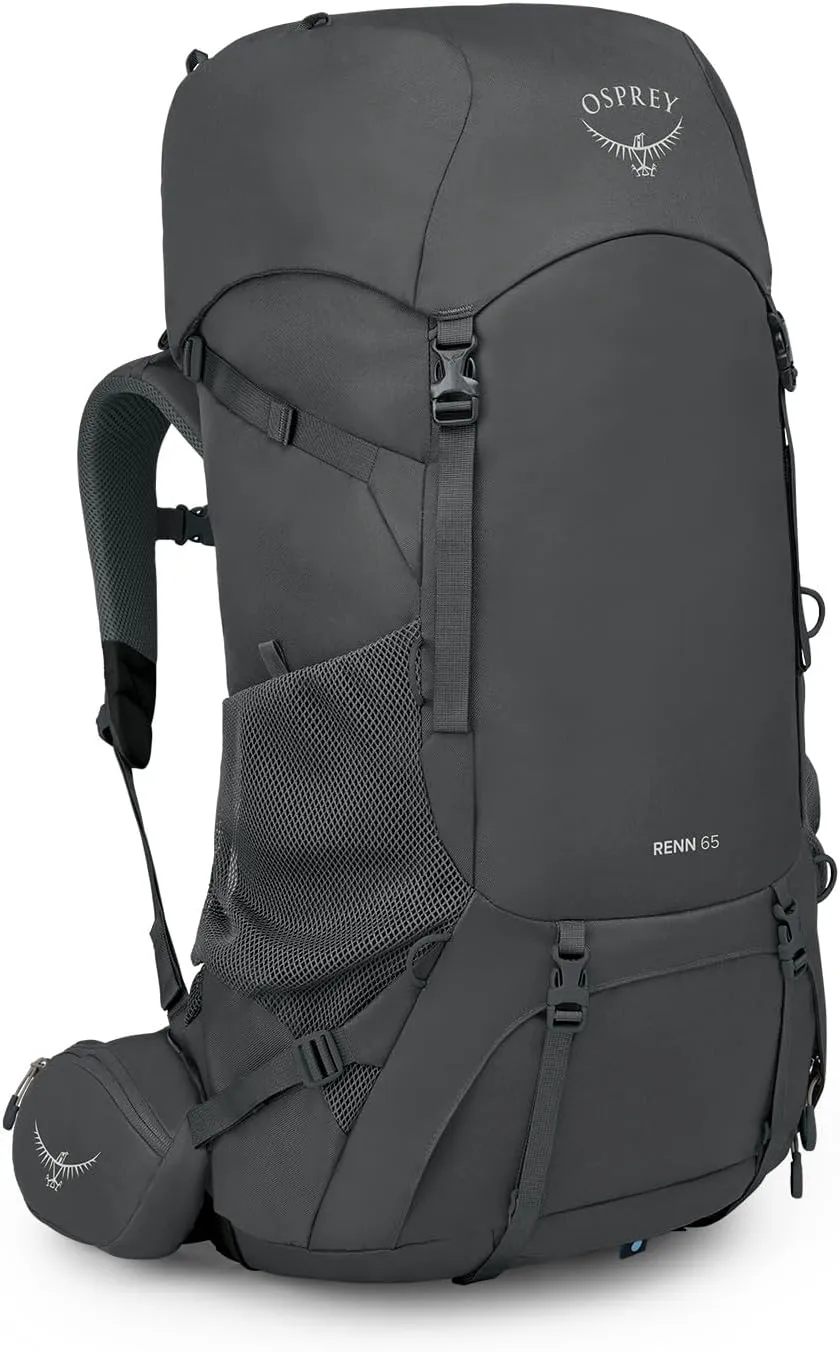 Osprey Renn 65L Women's Backpacking Backpack, Dark Charcoal/Gray Wolf