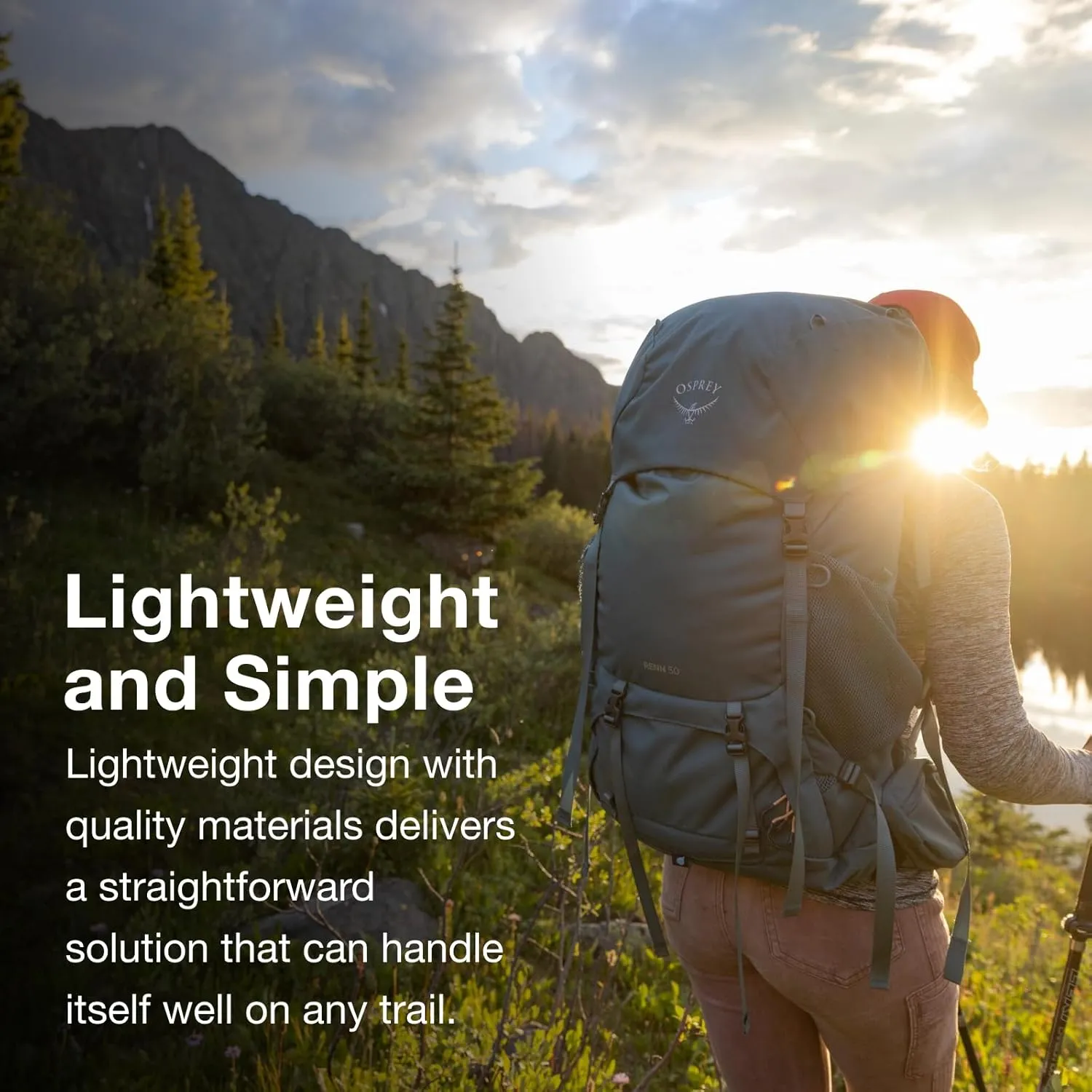 Osprey Renn 65L Women's Backpacking Backpack, Dark Charcoal/Gray Wolf
