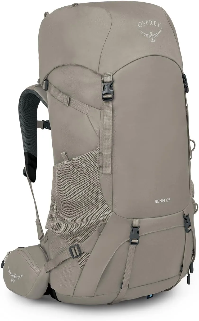 Osprey Renn 65L Women's Backpacking Backpack, Pediment Grey/Linen Tan