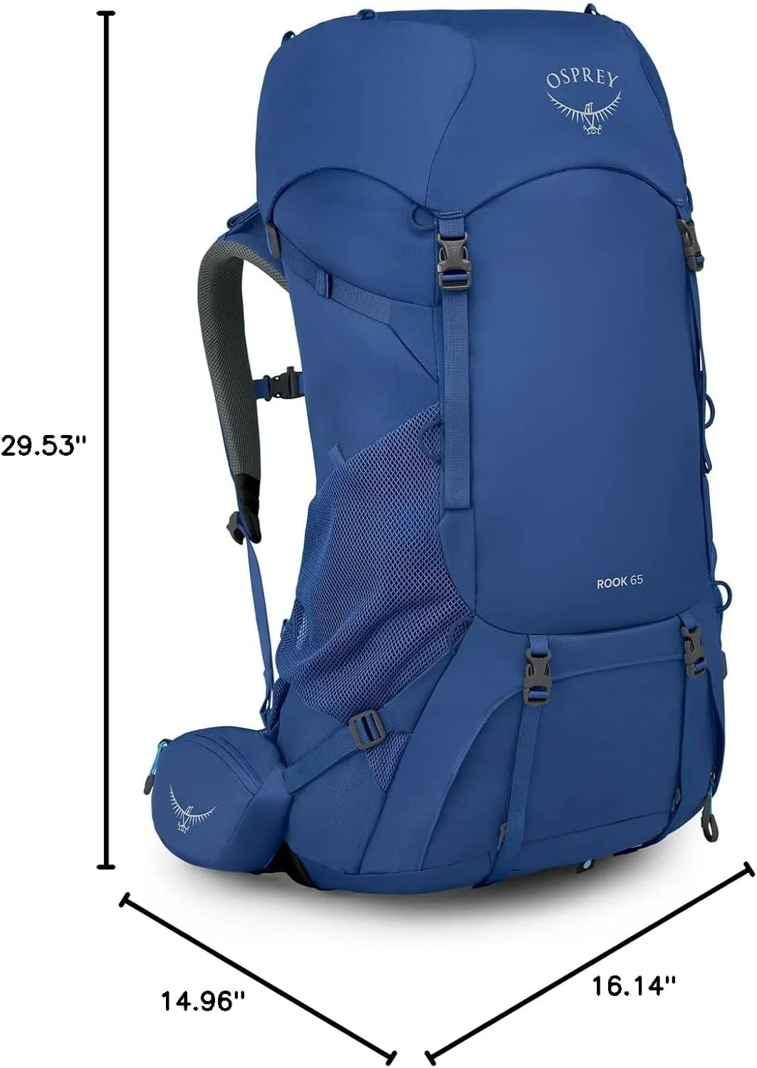 Osprey Rook 65L Men's Backpacking Backpack, Astology Blue/Blue Flame