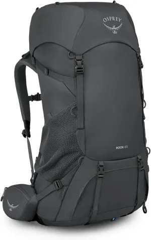 Osprey Rook 65L Men's Backpacking Backpack, Dark Charcoal/Silver Lining