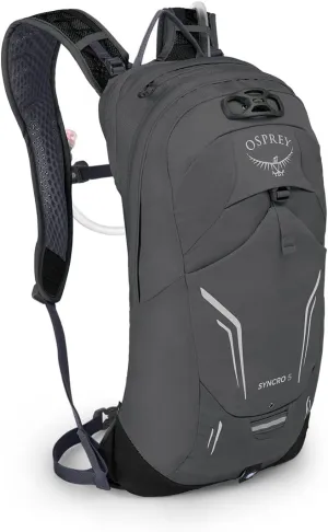 Osprey Syncro 5L Men's Hiking Backpack with Hydraulics Reservoir, Coal Grey