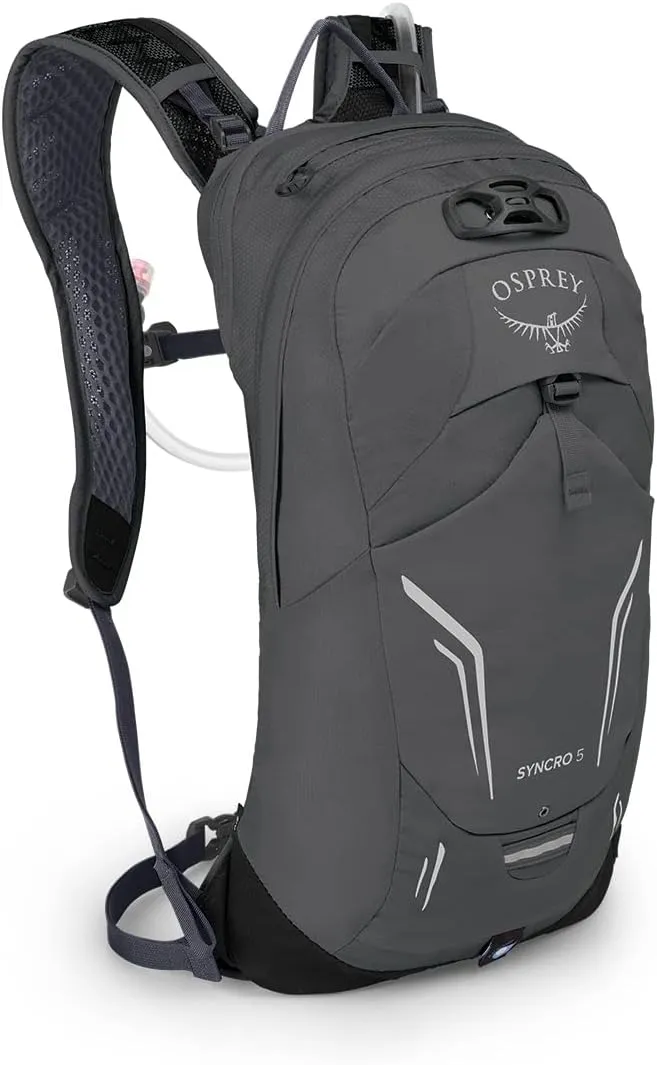 Osprey Syncro 5L Men's Hiking Backpack with Hydraulics Reservoir, Coal Grey