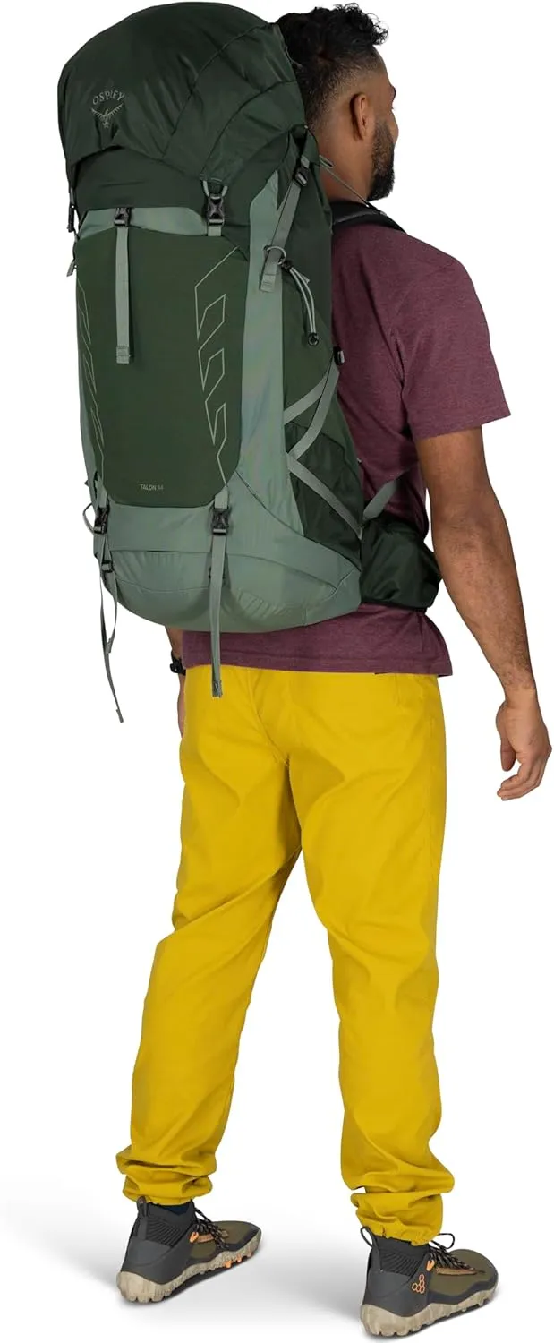 Osprey Talon 44L Men's Lightweight Hiking Backpack with Hipbelt, Black/Coal Grey, S/M