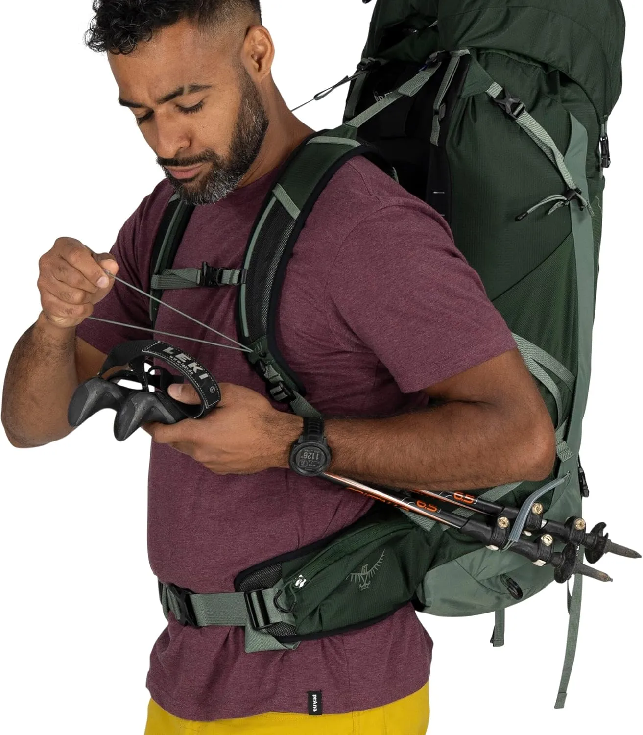 Osprey Talon 44L Men's Lightweight Hiking Backpack with Hipbelt, Black/Coal Grey, S/M