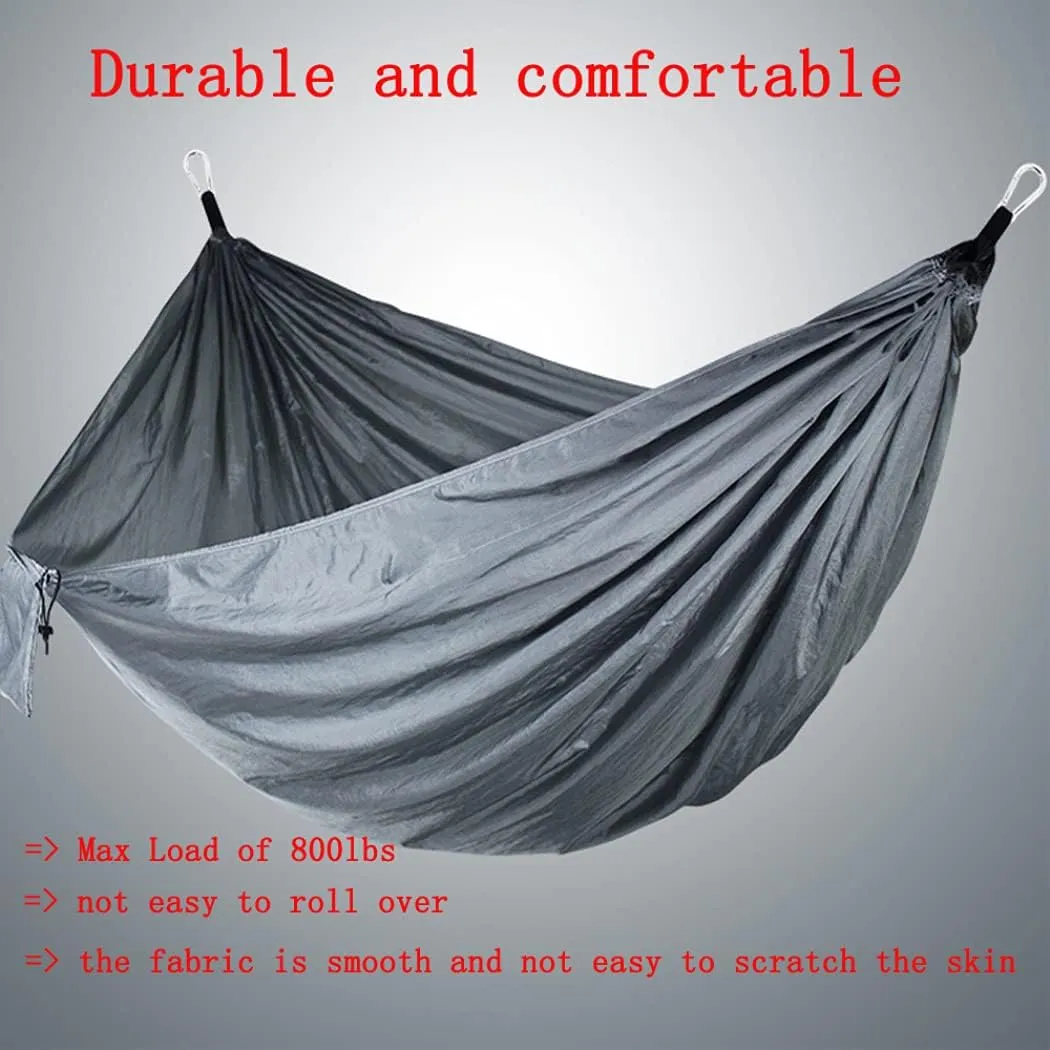 Outdoor Camping Hammock - Travel Hammock with 2 Tree Straps - Portable Backpacking Hammock for Adventure Hiking Travel-Max Load of 800lbs Gift #4