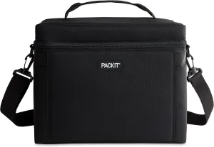 PackIt Freezable Newport Cooler, Collapsible, Reusable, Built with ECOFREEZE Technology, Wide Top Opening, Double Zip Closure, with Adjustable & Removable Shoulder Straps for Easy Carrying