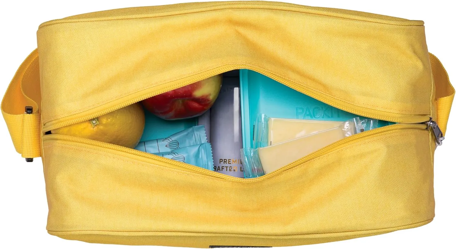PackIt Freezable Zuma Can Cooler, Built with EcoFreeze Technology, Collapsible, Reusable, Zip Closure with Adjustable Shoulder Strap, Fits 15, 12 Oz Cans