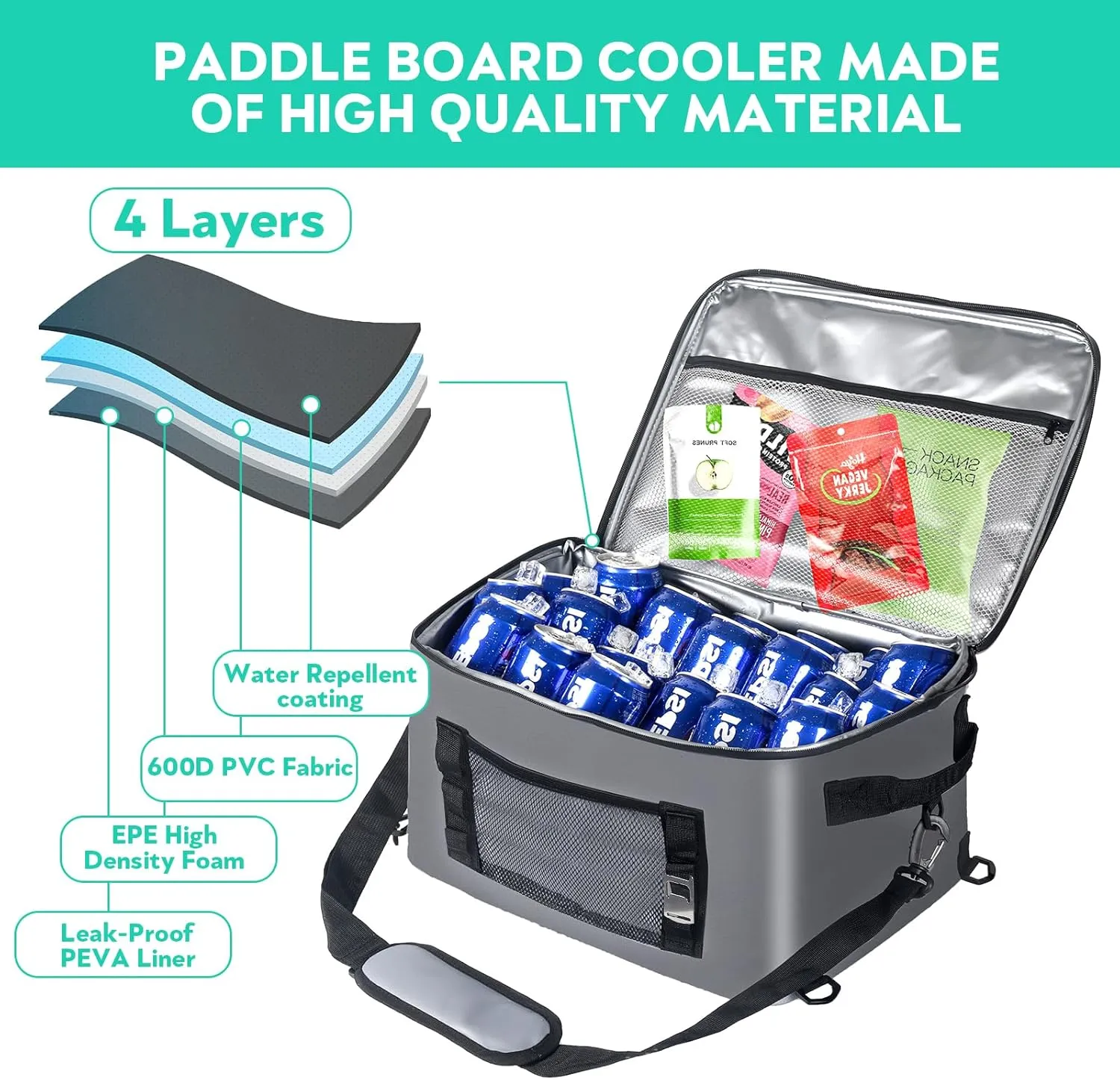 Paddle Board Cooler Bag for Paddleboarding, Kayaking - Secure, Spacious and Functional for Outdoor Water Adventures