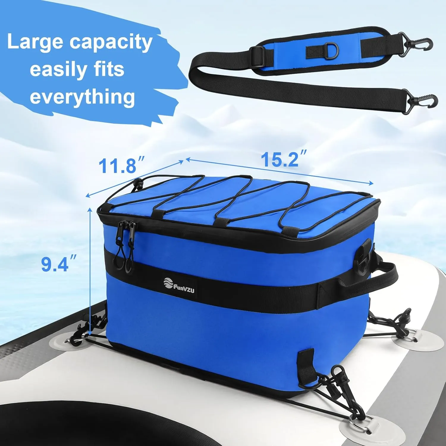 Paddle Board Cooler - Waterproof SUP Cooler Bag for Stand Up Paddle Board and Kayak - Leakproof Inflatable Cooler for SUP Accessories - Essential Paddleboard Accessory for Water Storage