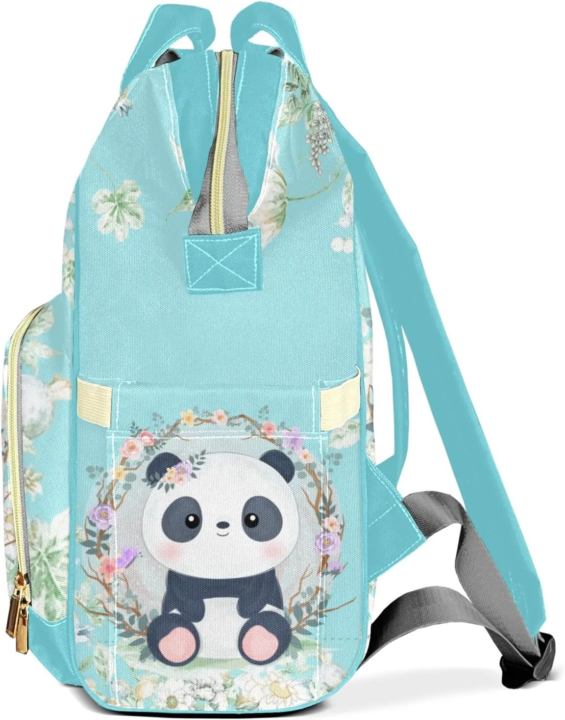 Panda Flower Diaper Bags Custom Mummy Backpack with Name Tote Bag Backpacks Presents