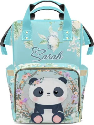 Panda Flower Diaper Bags Custom Mummy Backpack with Name Tote Bag Backpacks Presents