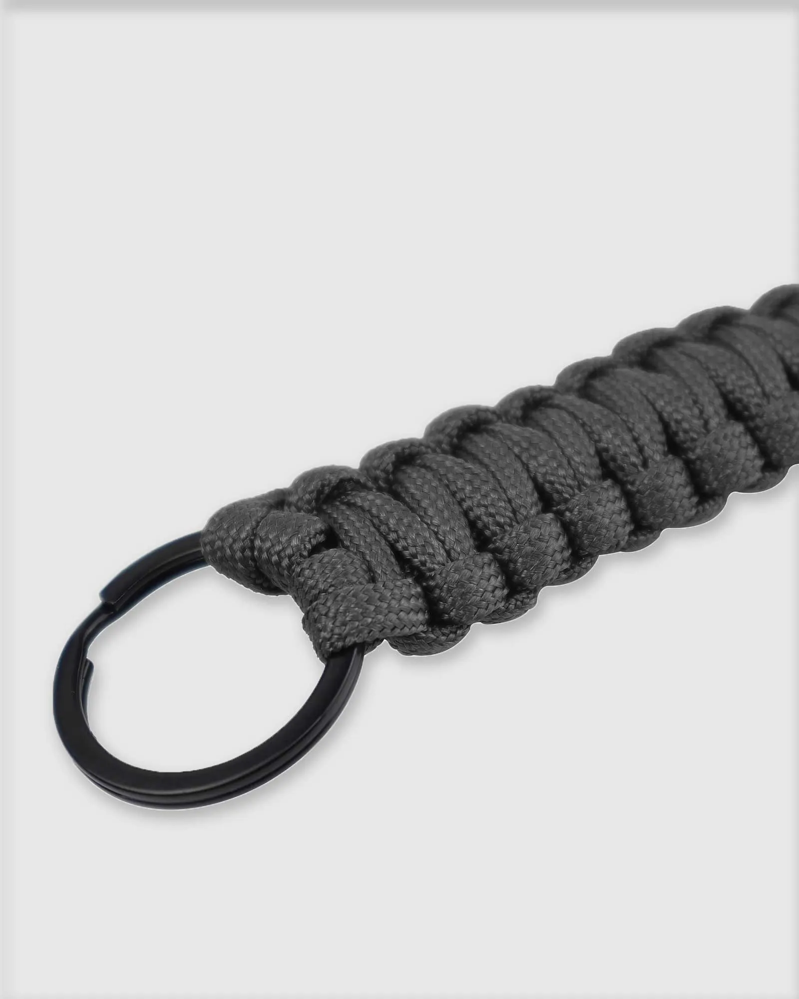Paracord Carabiner Key Ring - Black