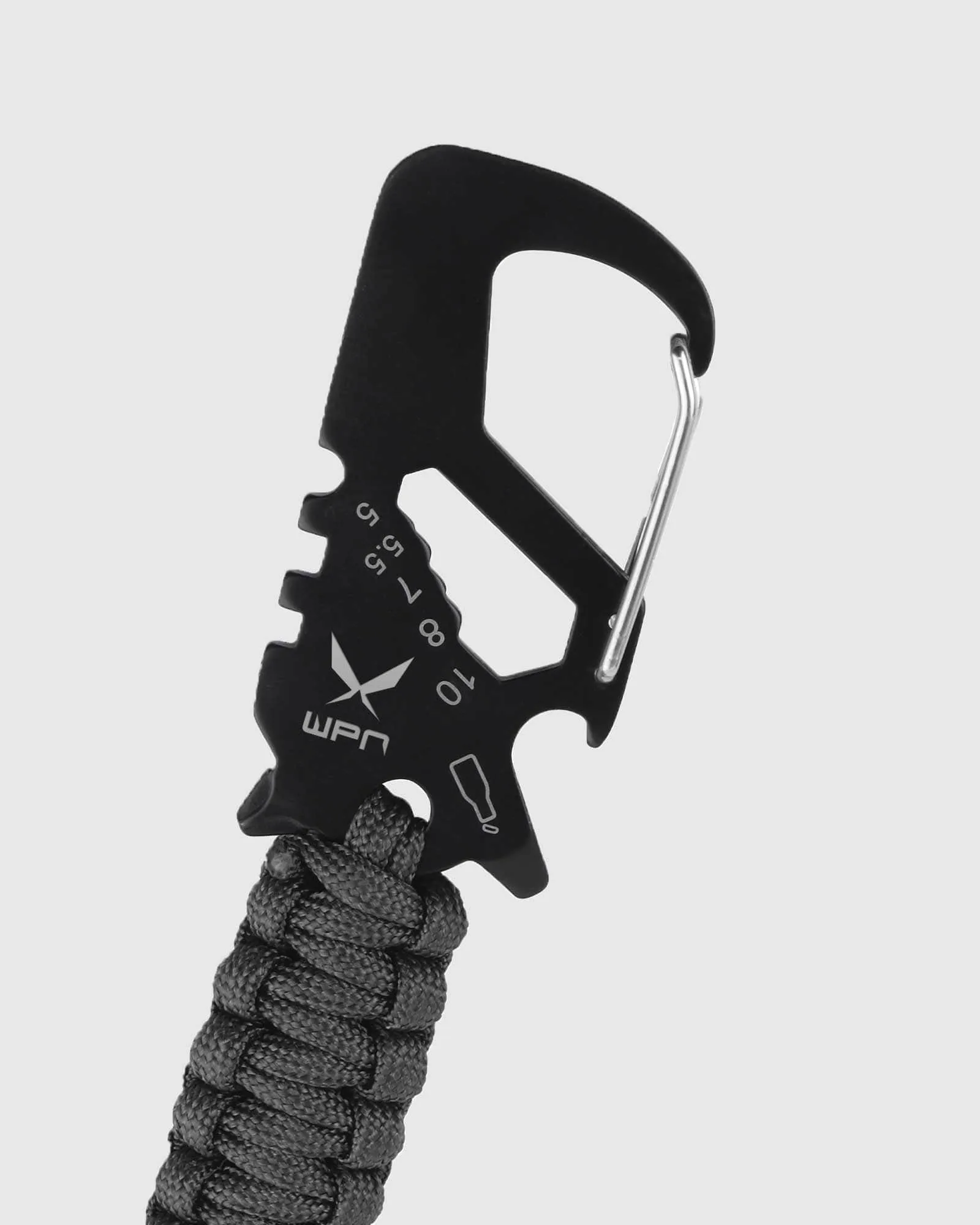 Paracord Carabiner Key Ring - Black
