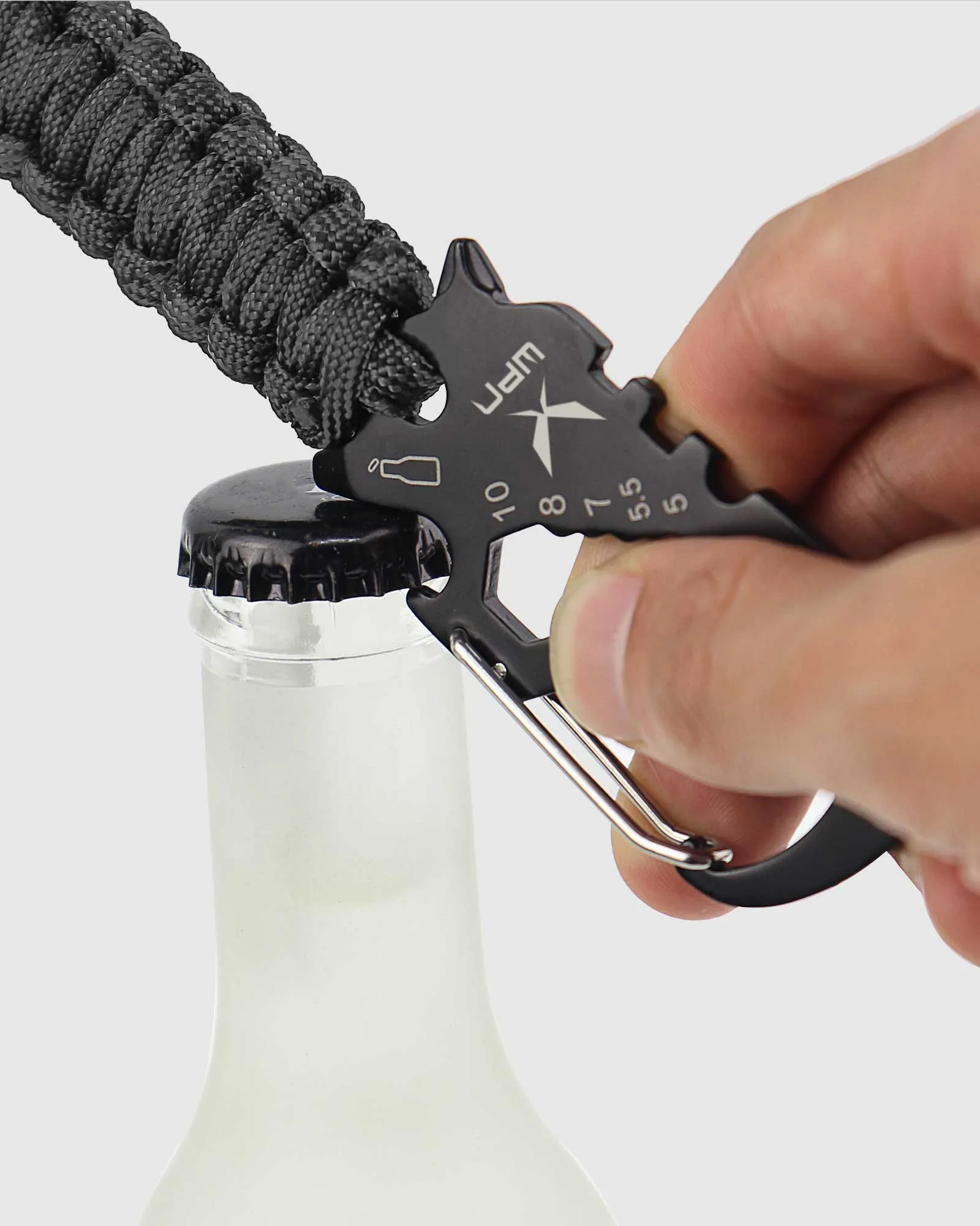Paracord Carabiner Key Ring - Black
