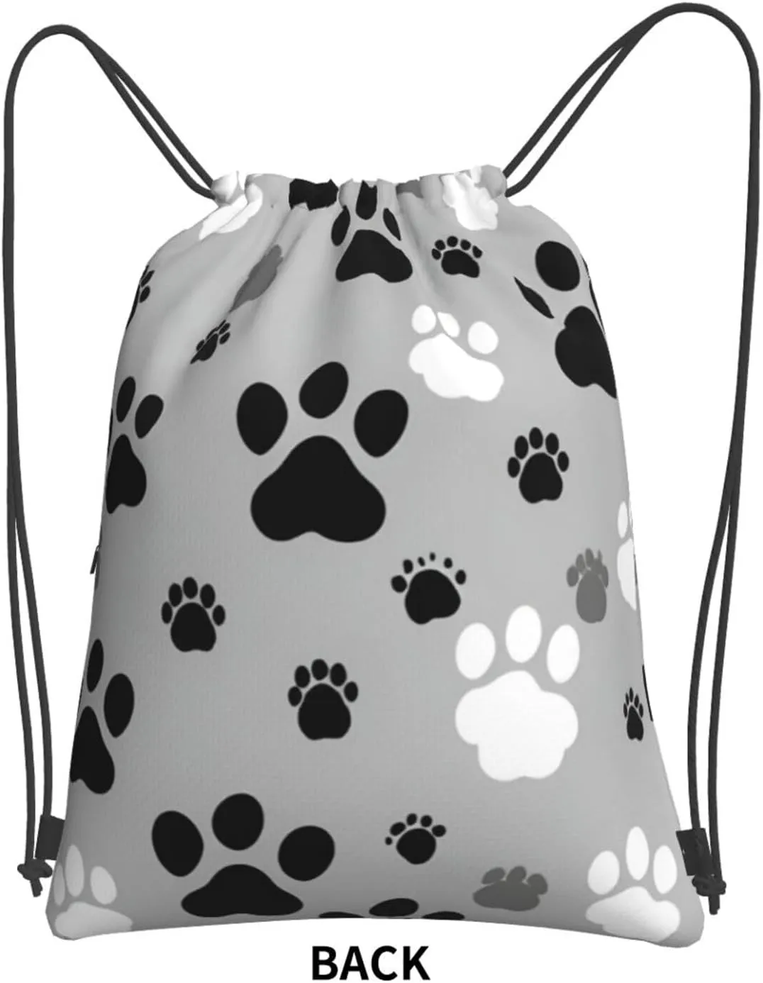 Paw Prints Drawstring Backpack Bulk Sackpack Cinch For Hiking Camping, Outdoor Adventure