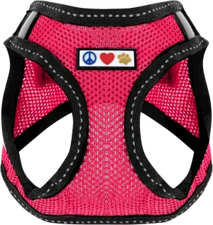 Pawtitas Dog Vest Harness Made with Breathable Air Mesh | All Weather Vest Harness for Extra Small Puppies and Cats with Quick-Release Buckle - Extra Small Pink Mesh Dog Harness