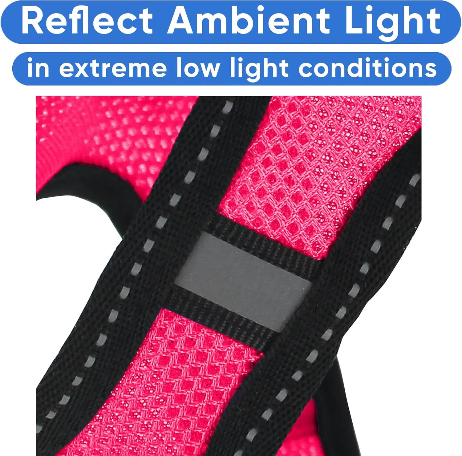 Pawtitas Dog Vest Harness Made with Breathable Air Mesh | All Weather Vest Harness for Extra Small Puppies and Cats with Quick-Release Buckle - Extra Small Pink Mesh Dog Harness