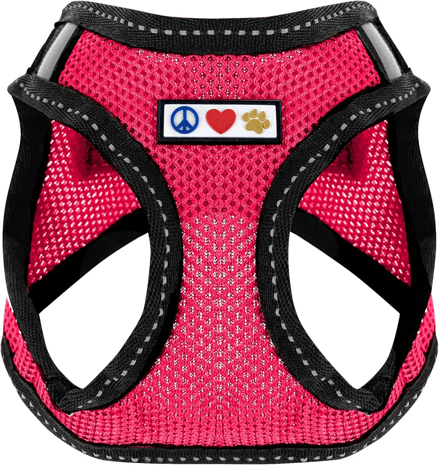 Pawtitas Dog Vest Harness Made with Breathable Air Mesh | All Weather Vest Harness for Extra Small Puppies and Cats with Quick-Release Buckle - Extra Small Pink Mesh Dog Harness
