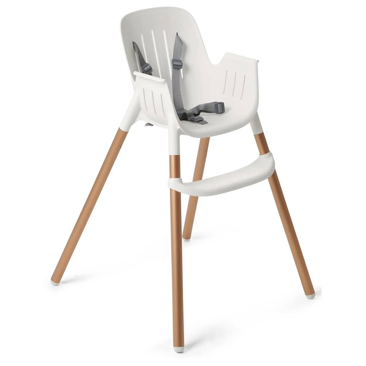 Peg Perego Poke High Chair - Modern and Easy to Clean - from 6 to 36 Months - Polar (White & Gold)