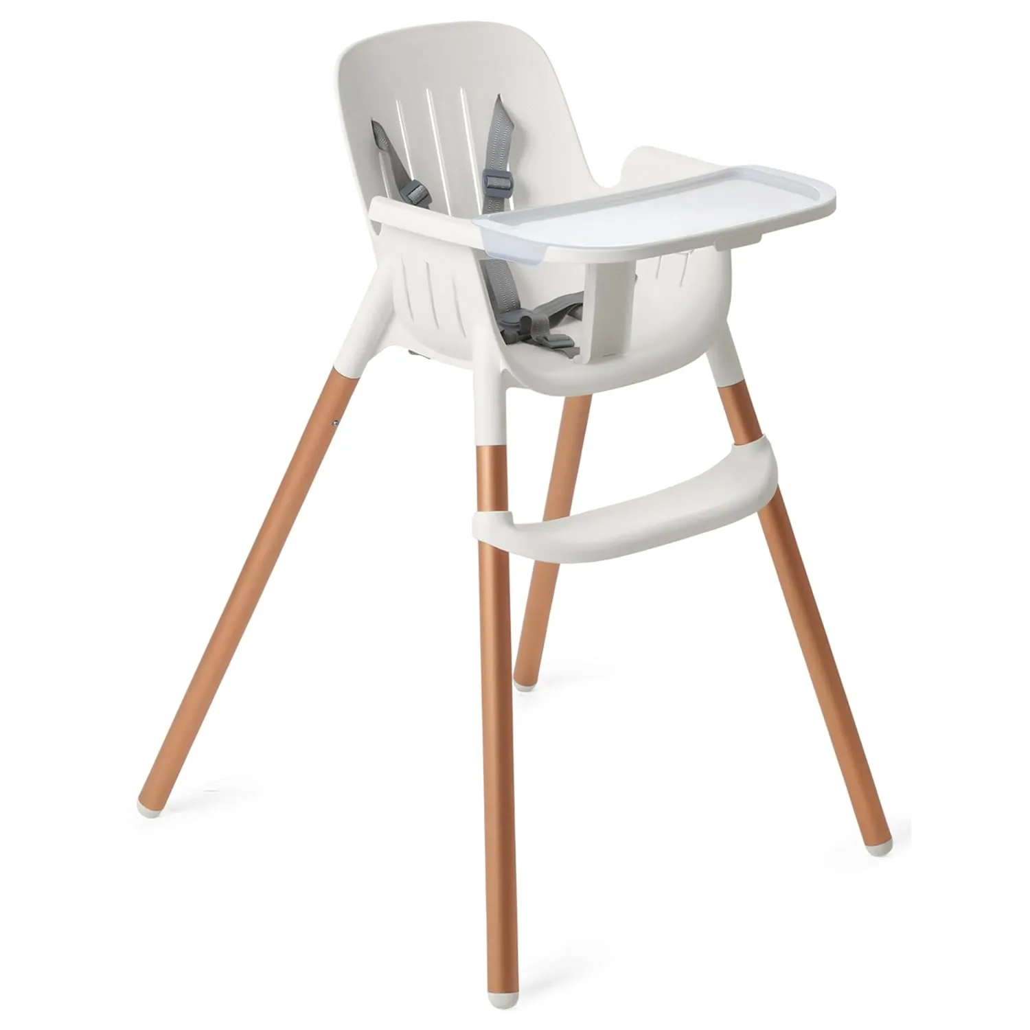 Peg Perego Poke High Chair - Modern and Easy to Clean - from 6 to 36 Months - Polar (White & Gold)