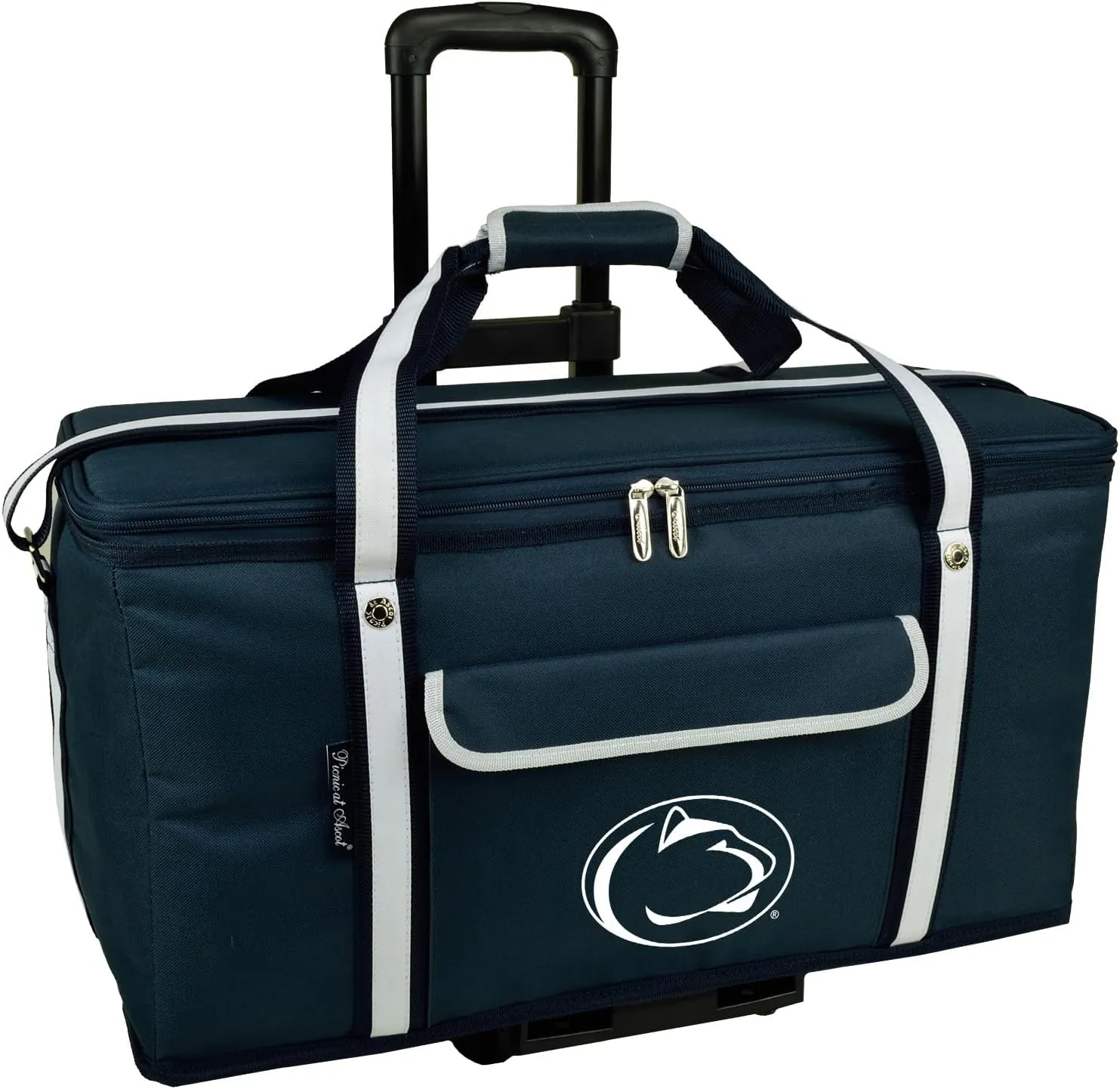 Penn State Licensed Travel Picnic Cooler with Wheels- 64 Can Capacity- Collapsible Leakproof Cooler- Designed & Quality Approved in The USA