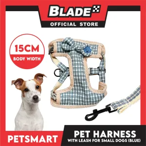 Pet Harness with Leash for Small Dogs (Blue) QYS2202