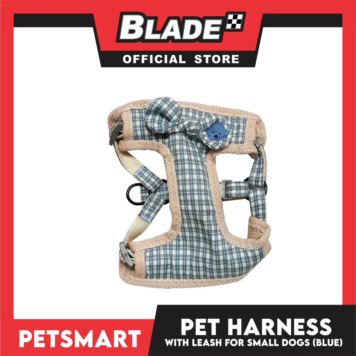 Pet Harness with Leash for Small Dogs (Blue) QYS2202