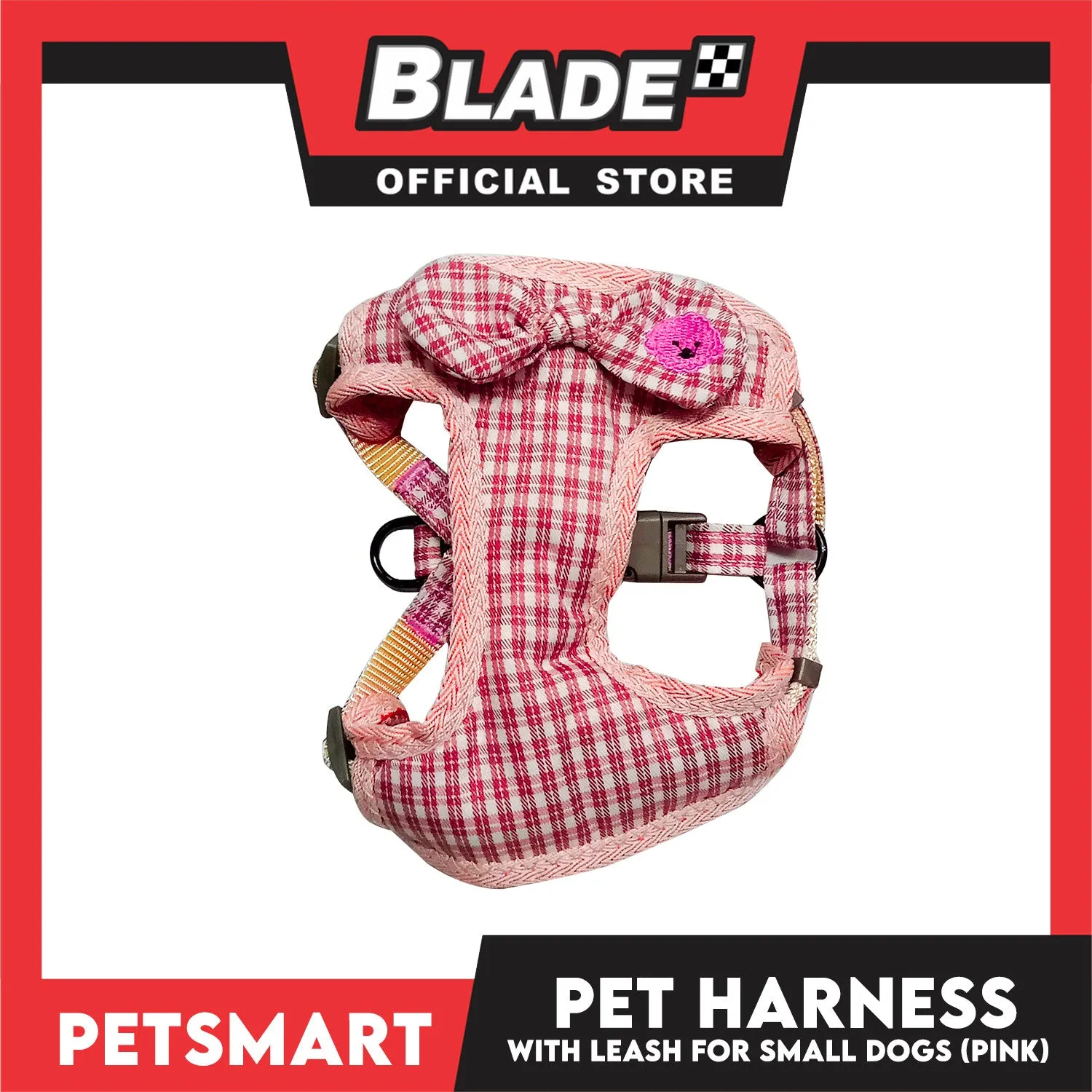 Pet Harness with Leash for Small Dogs (Pink) QYS2202