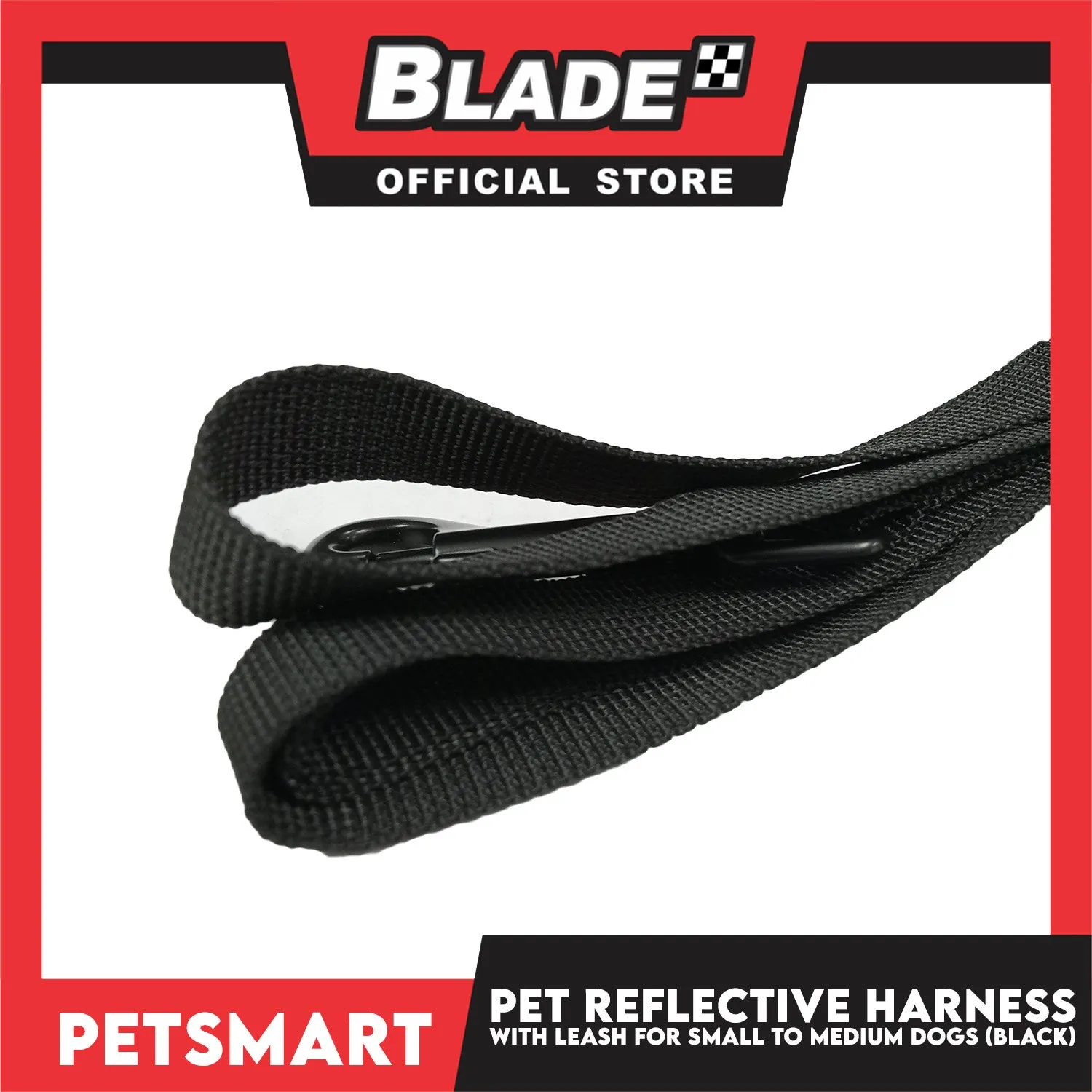 Pet Reflective Harness with Leash for Small Dogs Medium Size (Black)
