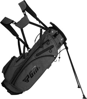 PGM Golf Stand Bag – Lightweight & Durable Grey Golf Bag with Insulated Thermal Compartment, Sturdy Base, Convenient Club Storage, and Magic Glove Holder – Perfect for Travel & Course Use