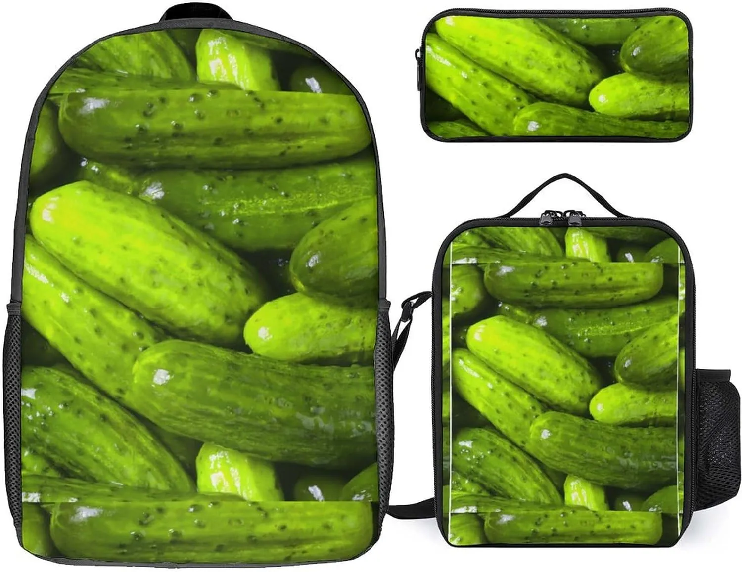Pickles Pickle Shoulder Backpack Diagonal Lunch Bag Pencil Case Set